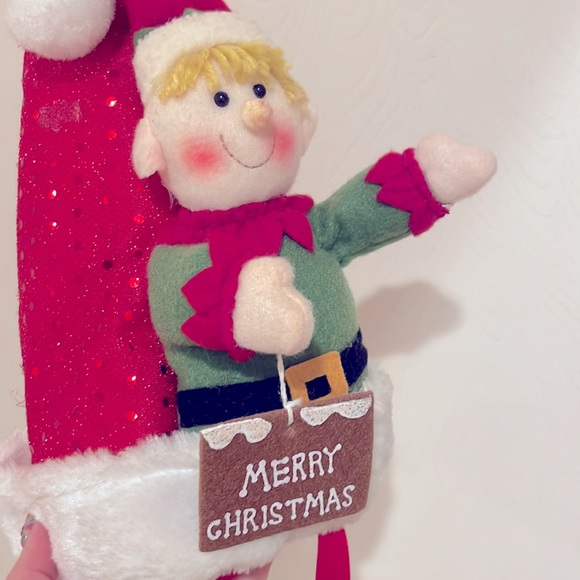 🎁 HOLIDAY SPECIAL 🎁 plush Santa party hat with elf - Picture 4 of 6